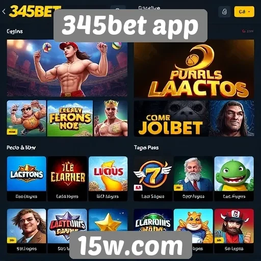Variedade de jogos oferecidos pelo 345bet app